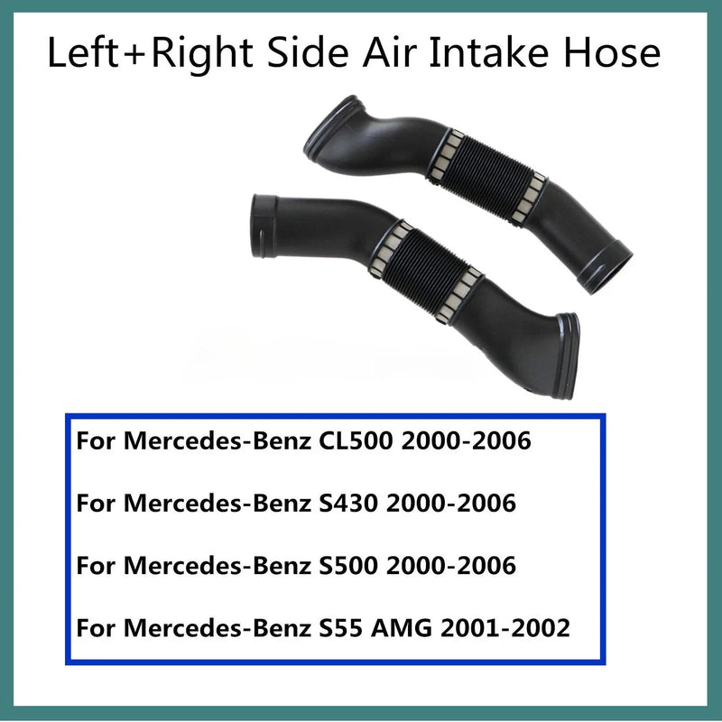2x Air Intake Hose - Driver/Passenger Side MB CL500 S430 S500 (1992–1999)