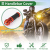 Motorcycle Orange Diamond Pattern Grips / 7/8 22mm Hand Grips Cover Kit
