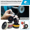 Lapidary Tool 8" x 2" x 1" Soft Diamond Resin Wheels