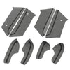 Honda Civic (2016-2020) Black Red Line 8 Pcs Door Panel Armrest Covers
