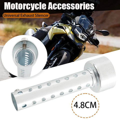 Various Models 48mm Silver Universal Motorcycle Exhaust Can Silencer Muffler