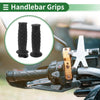 Motorcycle 7/8" 22mm Black Hand Grips Rhombus Pattern