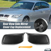 BMW 5 Series 6 Series Rearview Mirror Cover Cap Black Carbon Fiber