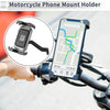 Motorcycle Rearview Mirror 4.7-7.2 Inches Black Phone Mount Holder