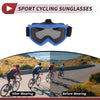 1Pc Motorcycle Riding Goggles Deep Gray Lens Blue Frame PC Cycling Sunglasses