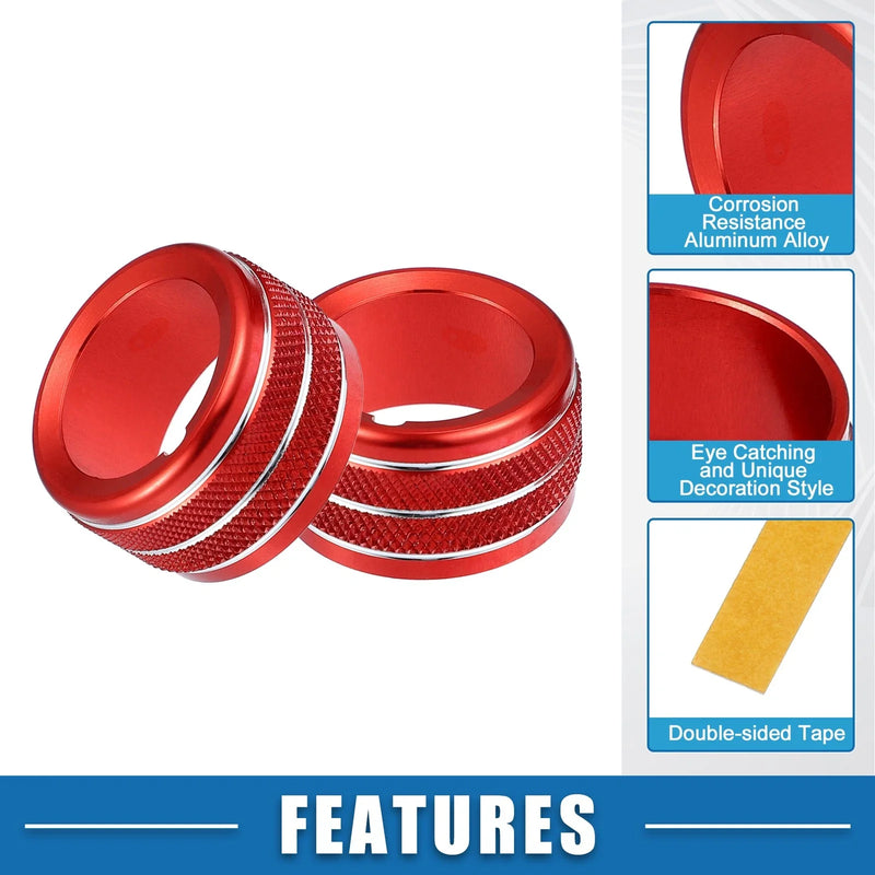 Subaru BRZ, Toyota 86 (2022) -  Red AC Radio Switch Knob Cover Trim