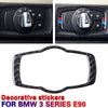 BMW 3 Series E90 E92 E93 Carbon Fiber Headlight Switch Button Cover Trim