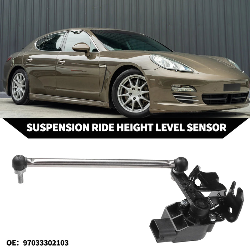 Porsche Rear Left Black Suspension Ride Height Level Sensor