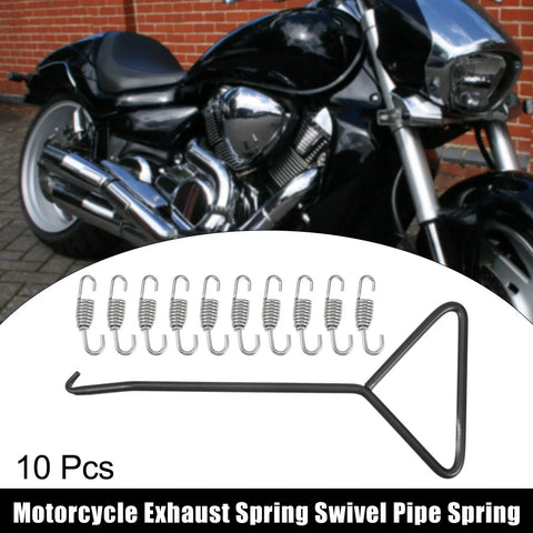 Motorcycles 10x Exhaust Pipe Spring with Hook 45mm Stainless Steel