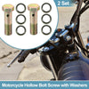 Motorcycle 2 x Set M12x.51 48mm Hollow Bolt Screw with Washer