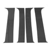 Chevy Silverado Carbon Fiber Pattern Black Door Pillar Window Trim