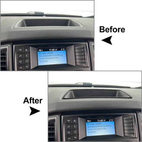 Ford Ranger Carbon Fiber Dashboard Storage Box Cover (2019-2022)