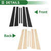 Lexus LS 6 Pcs Black Door Pillar Window Trim (2001-2006)