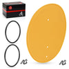 Honda Z50R Yellow Front Side Number Plate With Clips & Bands (1979–1987)