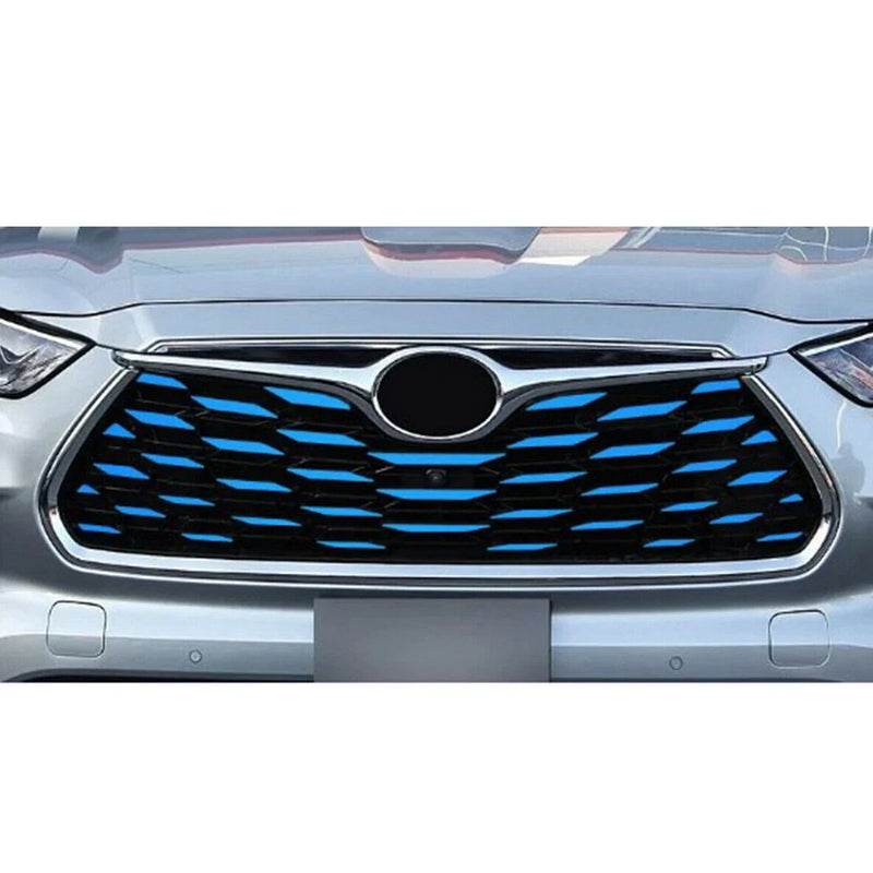 Toyota Highlander Stainless Front Bumper Grille Decal Trim (2020-2022)