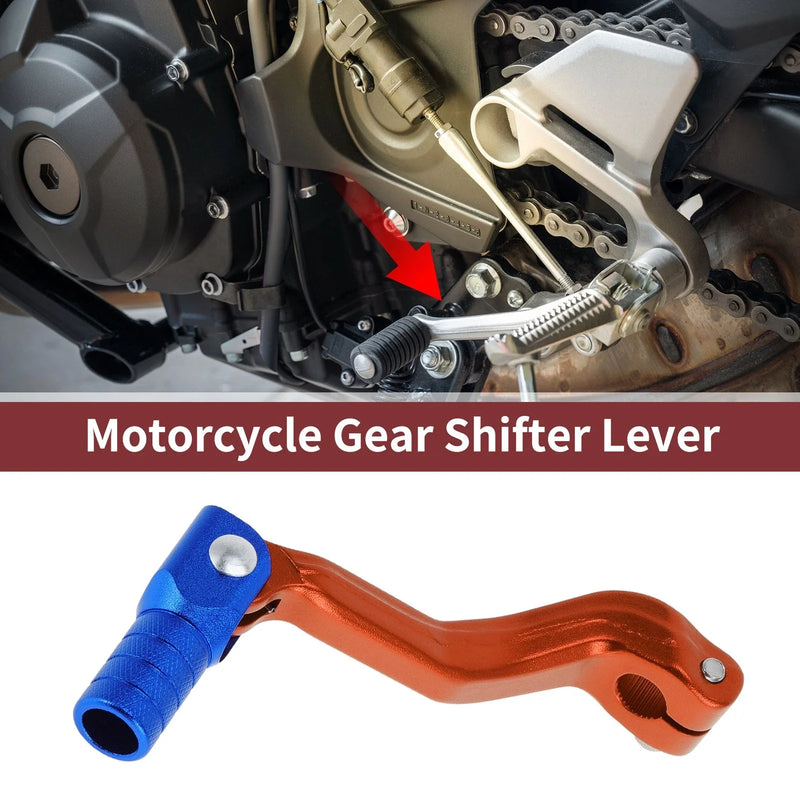 Kayo T2 Orange Lever Blue Head Folding Motorcycle Gear Shifter Lever