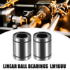 LM16UU 16mm IDx28mm ODx37mm Length 2 x Car Linear Ball Bearings Silver Tone