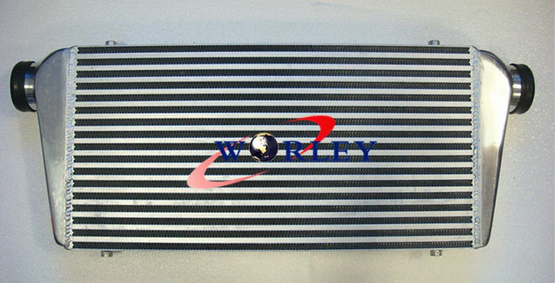 Car Aluminum Turbo Intercooler + Fan 600x300x70mm