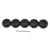 Honda GL1500 Goldwing 5Pcs Black Aluminum Radio Knobs (1988-2000)