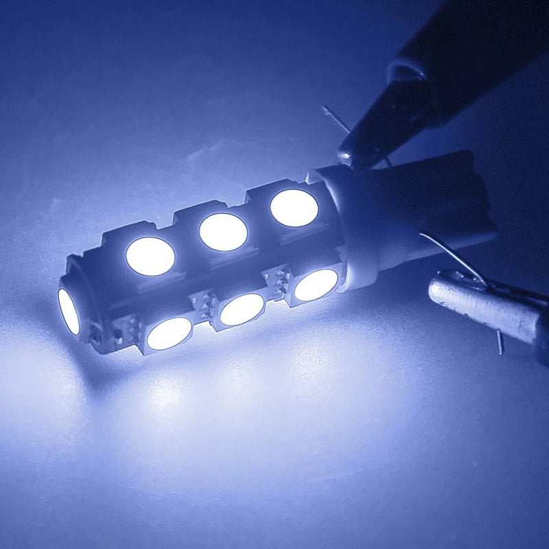 RV Camper Trailer 10pcs Blue T10 Wedge 13-SMD 5050 LED Light Bulbs