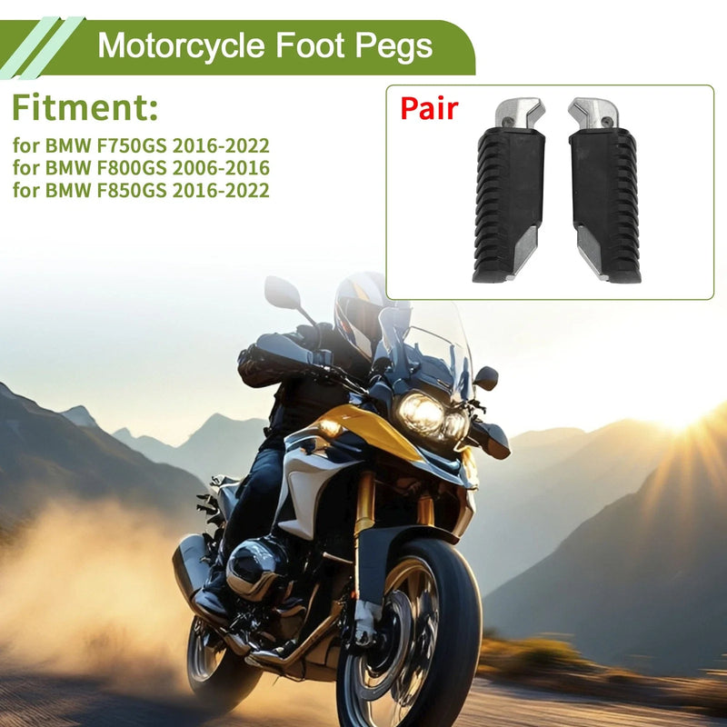 BMW F750GS Foot Pegs / 1 pair / Rubber Black (2016–2022)