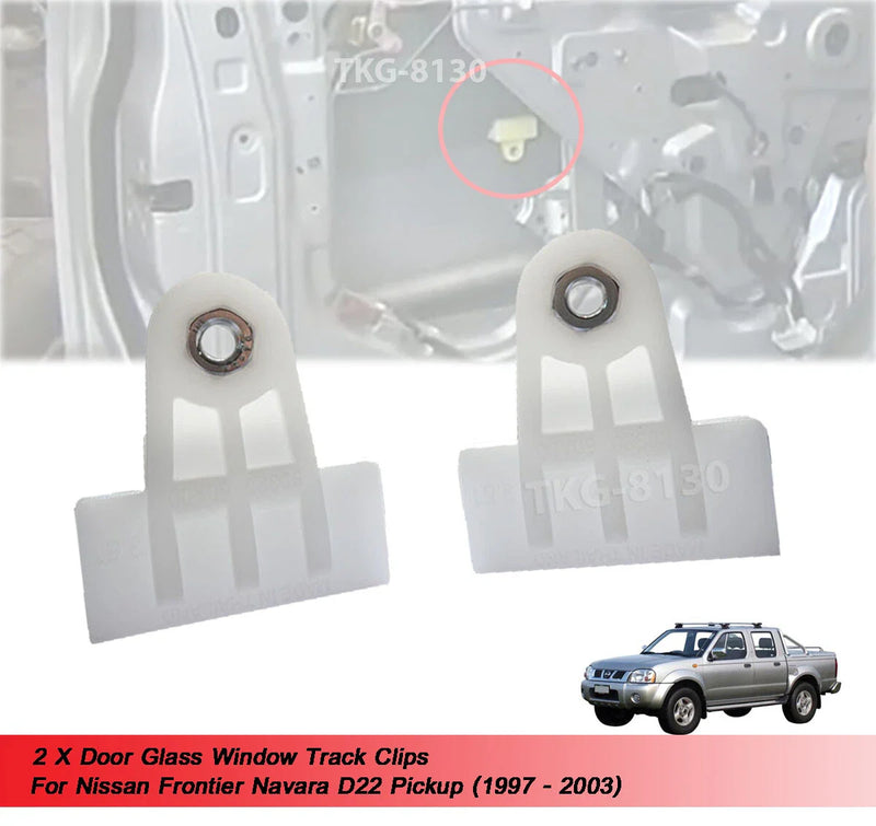 Nissan Navara D22 2 x Door Glass Window Track Clips (1997-2003)