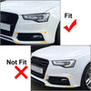 Audi A5 S5 Front Bumper Fog Light Grille Cover w/Silver Trim (13-17)