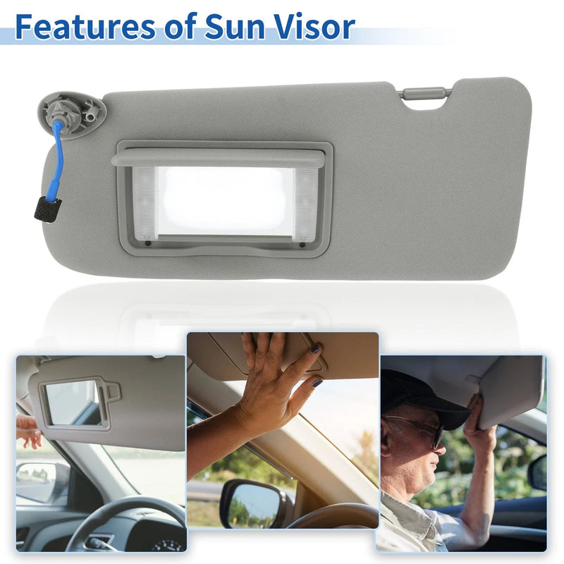 Honda CR-V 2017-2022 Gray Replacement Left Side Sun Visor