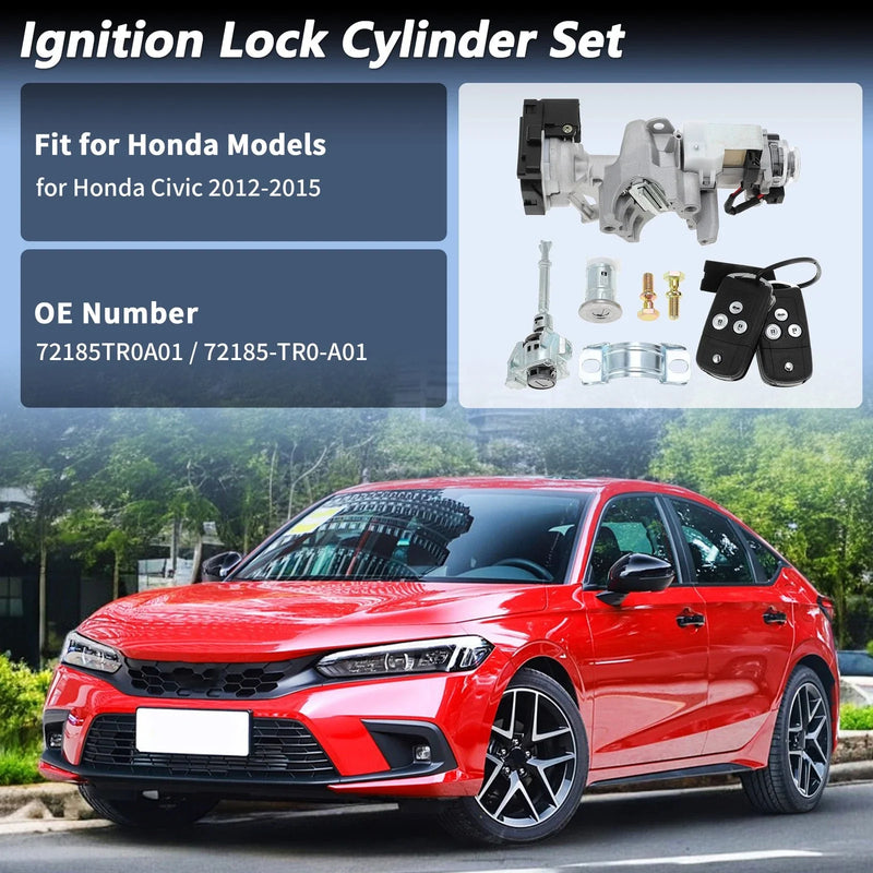 Honda Civic Ignition Lock Cylinder Set (2012-2015)