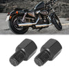Motorcycle 2 x 8mm RH to 10mm RH Black Rearview Mirror Adapter Bolt Screw