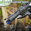 Motorcycle Handlebar End Plug 18-20mm 2 x Aluminum Alloy Universal Blue