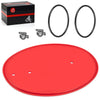 Honda Z50R Red Front Number Plate with Mount Clips & Bands (1979-1987)