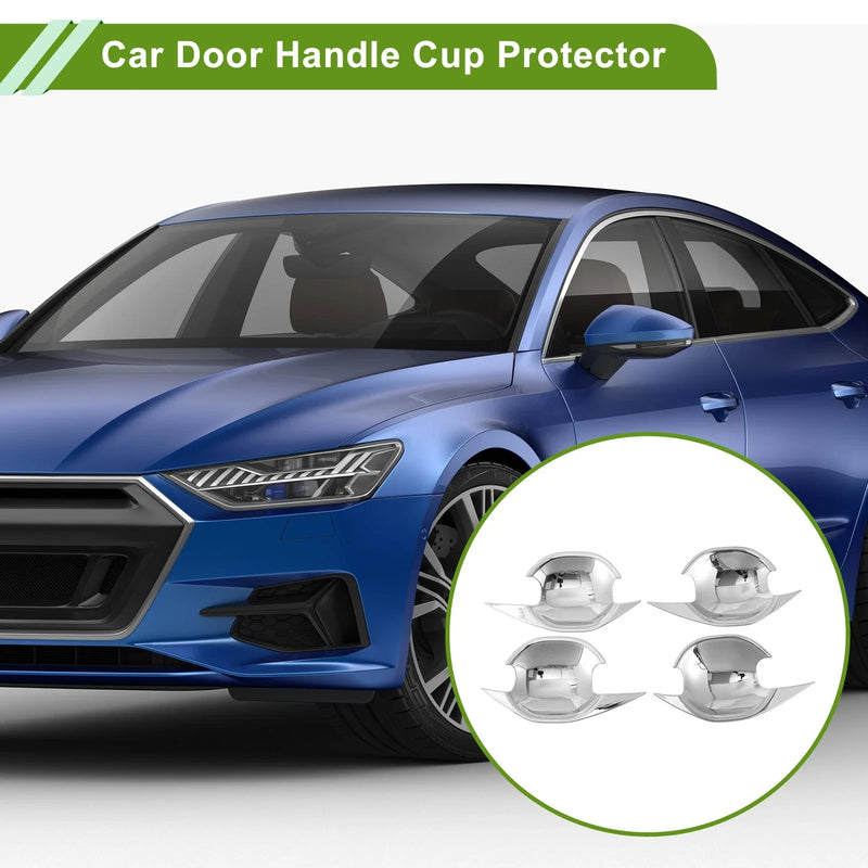 Mitsubishi Outlander Chrome Silver Door Handle Cup Protectors 4 Pcs