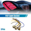 Motorcycle 3x 1157 LED Motorcycle Brake Light Extension Wire Socket