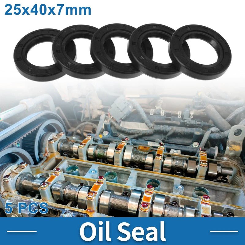 Make Model Oil Seal 5 Pcs 25x40x7mm Seal Ring Rotary Shaft Nitrile Rubber
