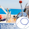 2 x Marine Throttle Shift Control Box Cable with Clevis Blue