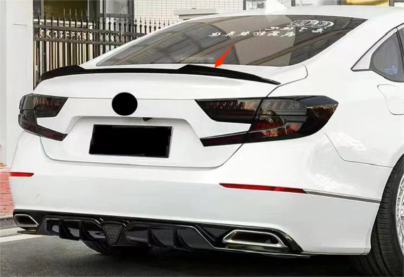 Honda Accord Sedan - Unpainted V Style Rear Spoiler Wing (2018-2022)