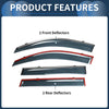 Toyota RAV4 (2006-2012) Side Vent Visors Black Window Deflectors 1 Set