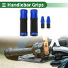 Motorcycle Hand Grips Cover 2 x Handlebar Cover Diamond Pattern Blue