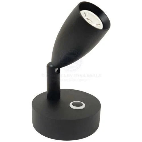 Caravan Boat Reading Lights LED 10-30V Black Aluminum with USB Port Pair