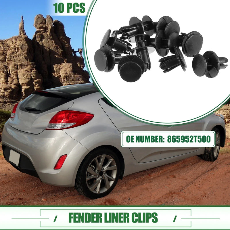 Hyundai Veloster 2012-2021 - 10 Pcs Black Fender Liner Clips