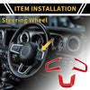 Jeep Wrangler JL JLU Steering Wheel Cover Trims (2018-2023)