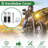 Motorcycle 7/8 22mm Hand Grips Rubber Silver Tone