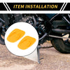 Universal Motorcycle Kickstand Pad 3.54 x 2.36 in Support Plate Yellow 2 x Pcs