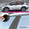 Nissan Rogue 6 x Carbon Fiber Door Window Trim Cover Pillar Post (2021–2023)