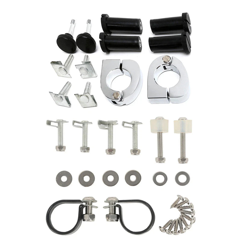Harley Road King Vented Fairing Mounting Hardware Clamps (1983-2013)