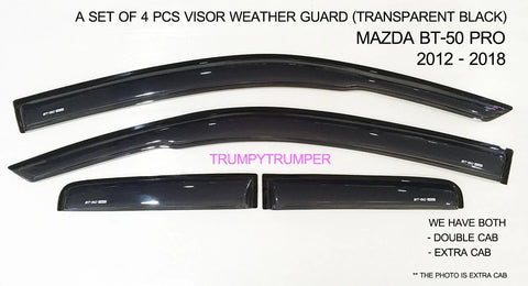Mazda BT-50 2012-2019 Visor Rain Shield Wind Deflector