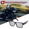 MC 1 Pc Motorcycle Riding Goggles Silver Tone Lens Gray Frame Tri-acetal