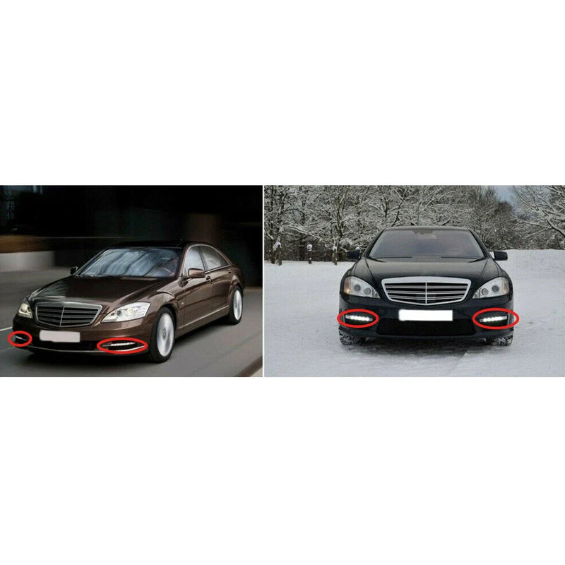 Mercedes Benz S W221 S350 S400 S450 S500 Front LED DRL Fog Lights (2007-2013)