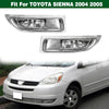 Toyota Sienna Pair LED Front Bumper Fog Lights Spot Lamps Clear (2004–2005)